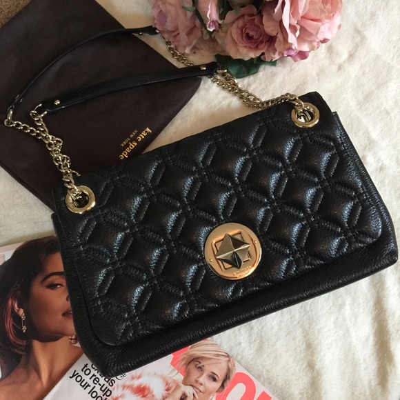 kate spade Handbags - Kate Spade Black Leather Gold Coast Dove bag